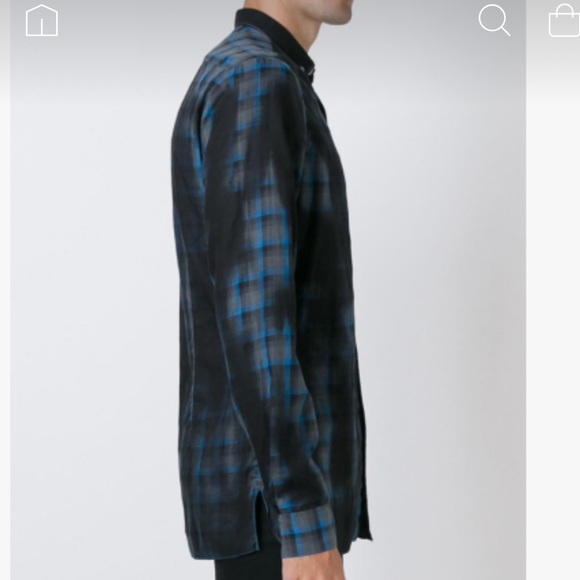 NWT Lanvin spray paint effect checked shirt - Picture 5 of 16